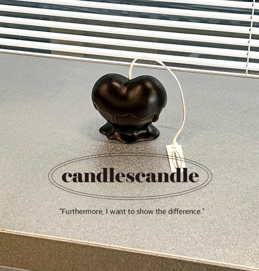 Candlescandle 黑色愛心蠟燭禮盒