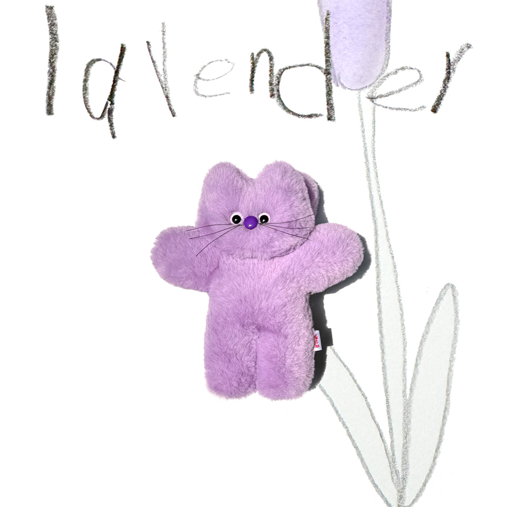 Lelbobrown Little Cat Key ring Lavender 貓咪娃娃